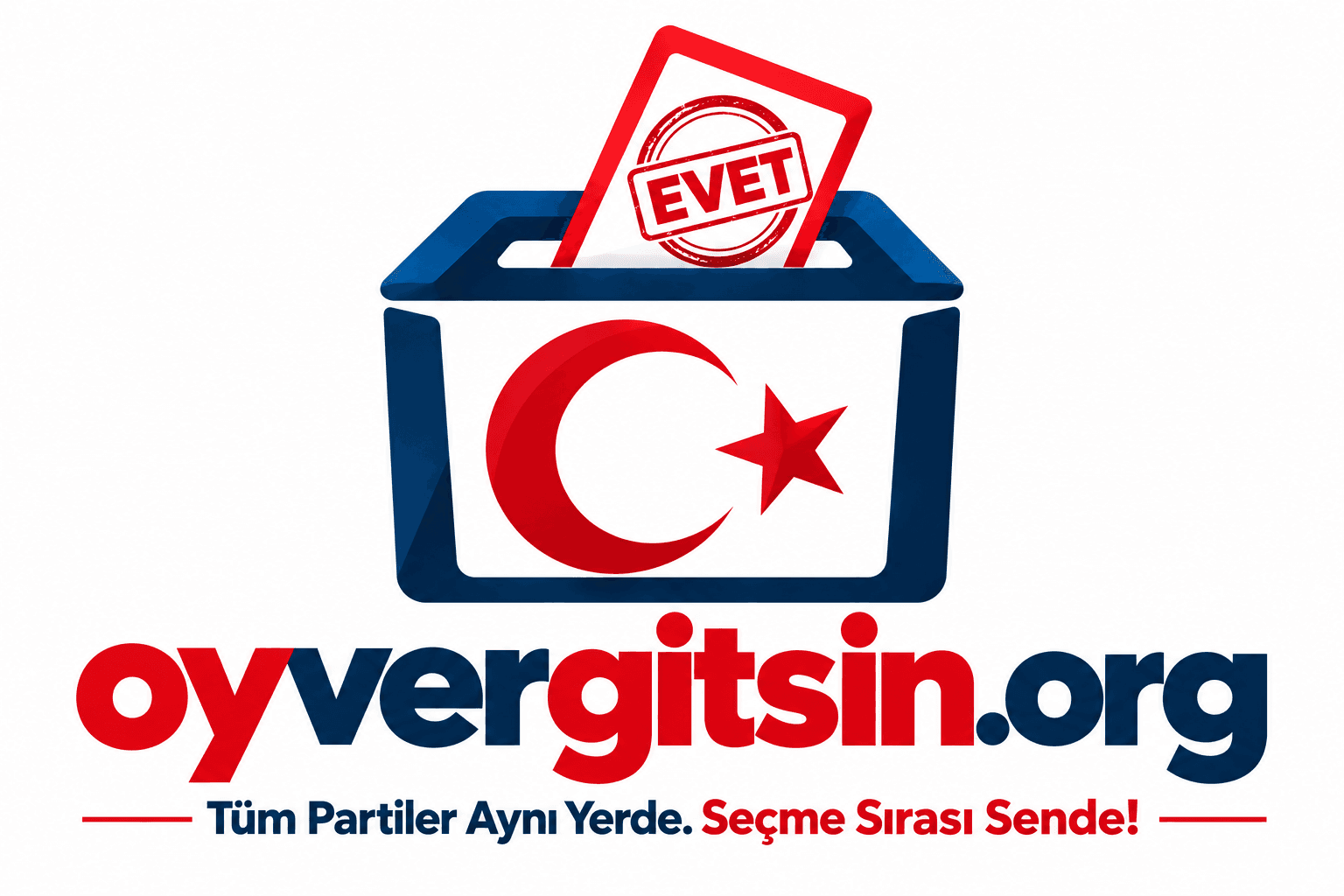 oyvergitsin.org: oy pusulası atılan sandık. Tüm partiler aynı yerde, seçme sırası sende.